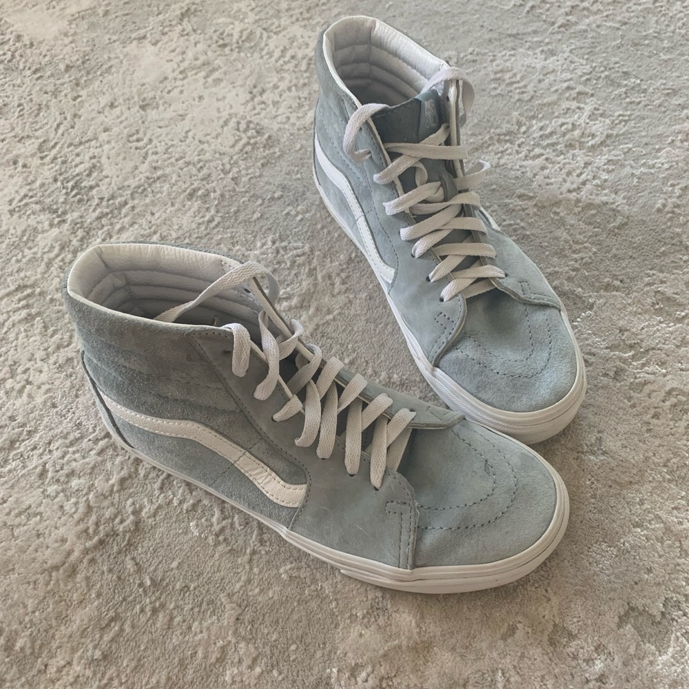 Baby blue Vans high tops